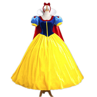 万圣节cosplay服装 成人白雪公主裙舞台演出服一件代发 4XL码