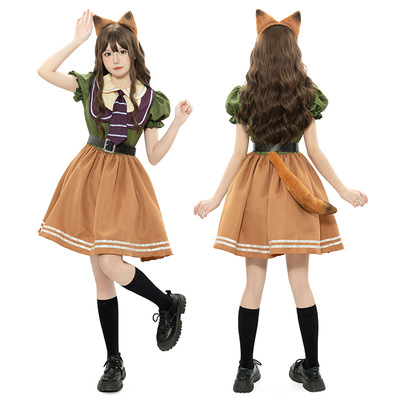 疯狂动物城cosplay狐尼克朱迪动漫影视表演可爱连衣裙舞台演出服