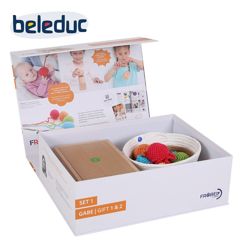 早教beleduc福禄贝尔套装 Spiclgabe恩物套件玩具毛线球1-2-4-5岁