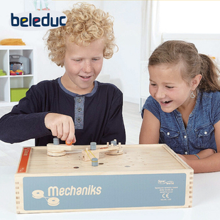 德国贝乐多小小机械师机械科学探索玩具22个机械学原理传动实验
