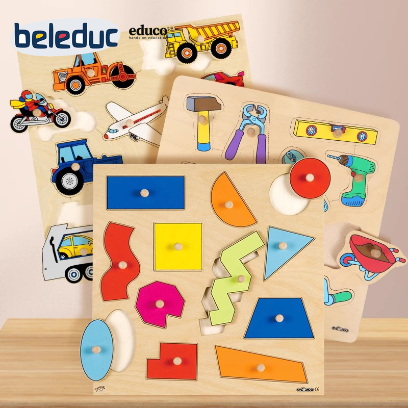 木质小抓手早教抓手拼图游戏