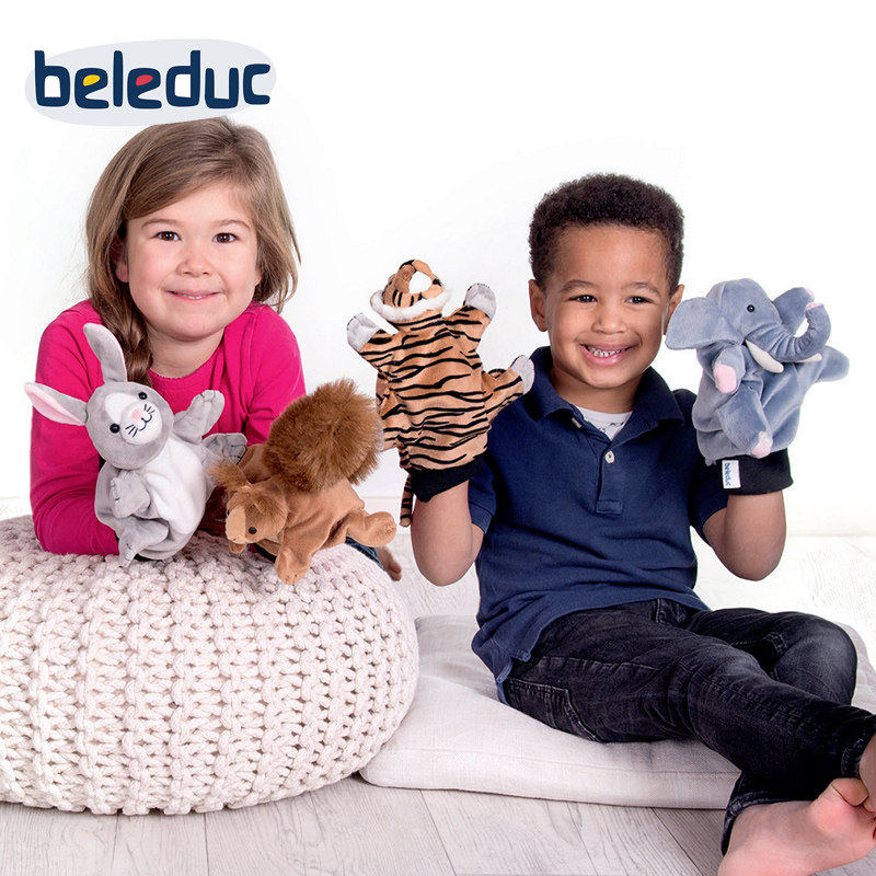 贝乐多beleduc毛绒野生动物手偶老虎猴子狮子袋鼠鹦鹉讲故事道具,玩具/童车/益智/积木/模型,过家家玩具,淘宝优惠券,粉丝福利购,淘宝优惠卷