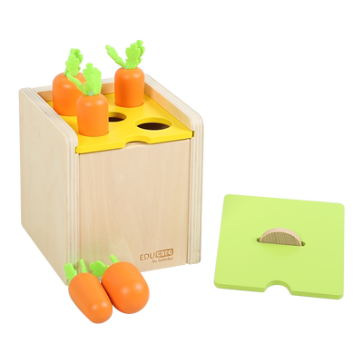 beleduc二合一投掷盒木质玩具箱