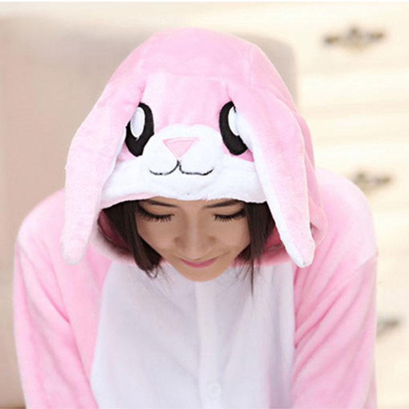 派对舞会服装成人亲子装卡通动物睡衣演出蓝粉小白兔子企鹅家居服