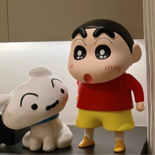 正品蜡笔小新手办圣诞系列礼物周边动漫野原新之助超大号摆件礼物