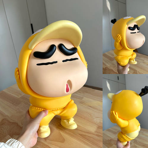 蜡笔小新鳄鱼山可达鸭摆件大号礼