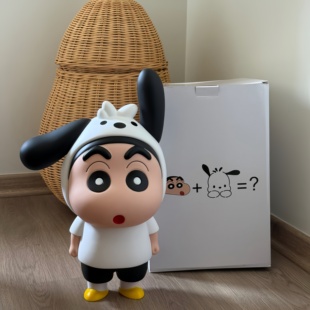 帕恰狗蜡笔小新盲盒手办客厅软装搭配装饰玩偶公仔创意生日礼物