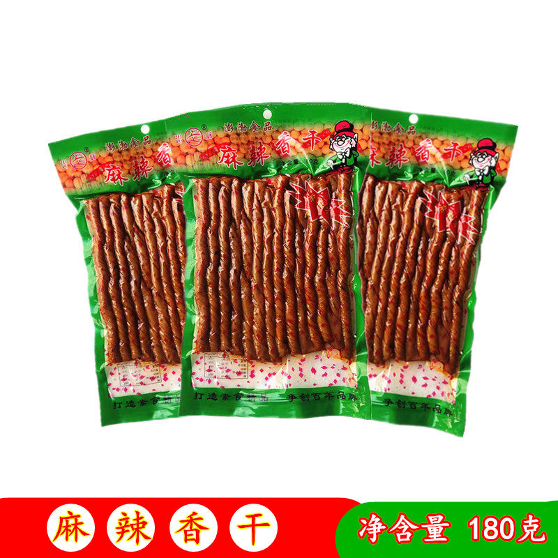 彭朋麻辣香干东北特产手撕辣条豆干豆卷老味道素食零食90克/180克