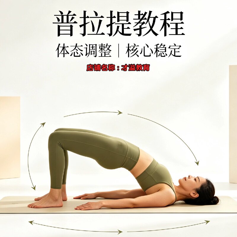 普拉提教程体态调整核心稳定减肥塑形健康运动教学视频课程
