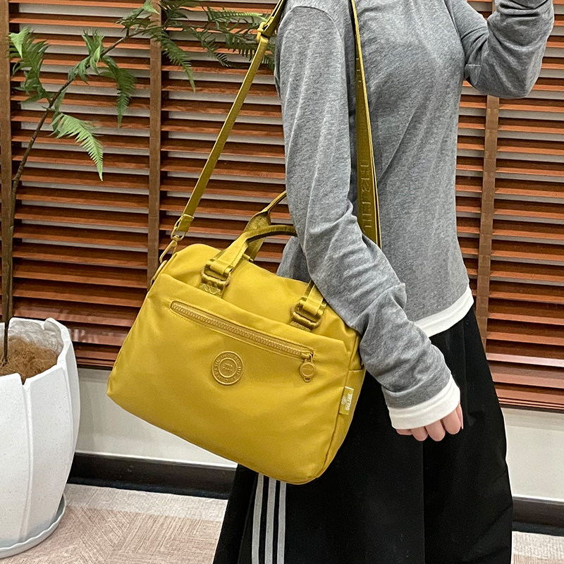 捷朗仕新款牛津布单肩包女韩版大容量多口袋斜挎包简约便携手提包