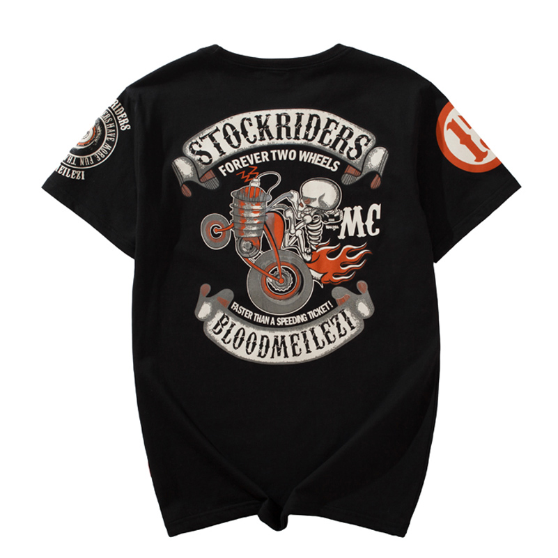 夏季半袖骷髅新款潮牌士t恤