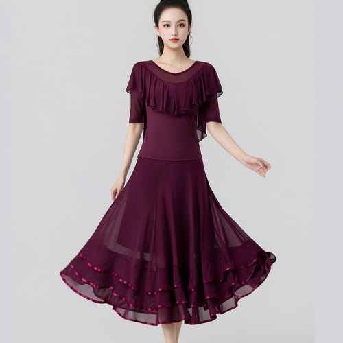 拉丁舞套装女新款春秋季舞蹈服