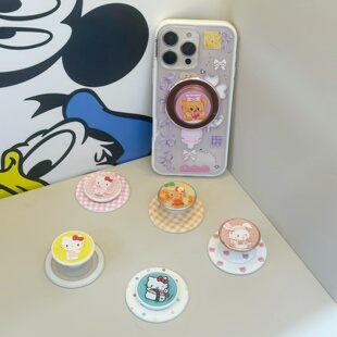 泡泡骚通用手机气囊kitty支架啪嗒磁吸支架可伸缩适配popsockets