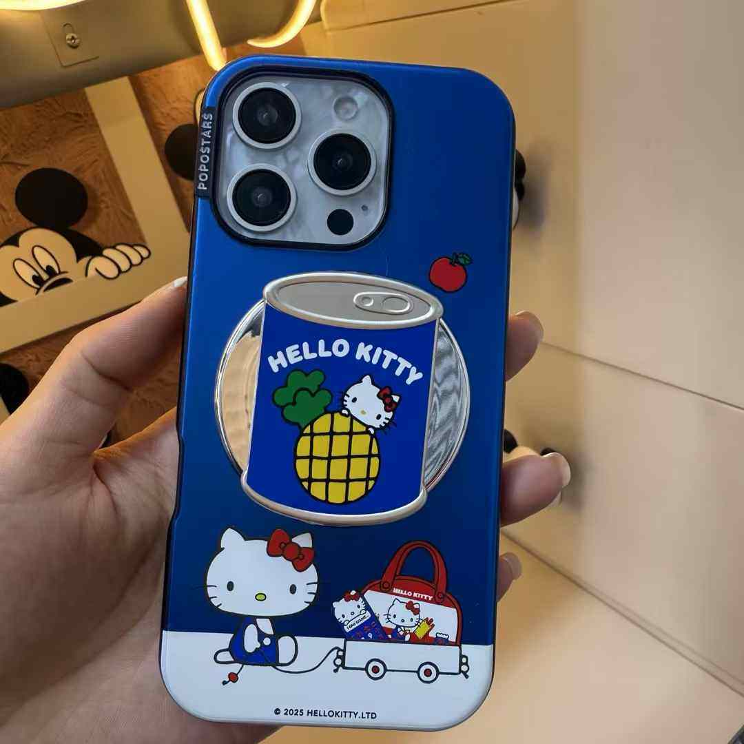 新HelloKitty联名-泡泡骚超高版强磁吸手机壳】美味零食坐坐KT罐头软糖袋支架iphone17promax苹果13