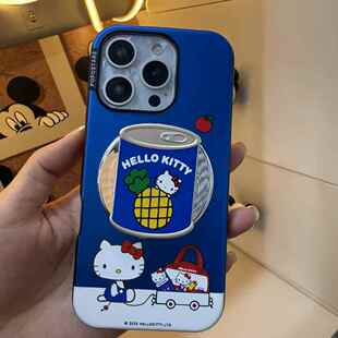 新HelloKitty联名-泡泡骚超高版强磁吸手机壳】美味零食坐坐KT罐头软糖袋支架iphone17promax苹果13/14/15/16