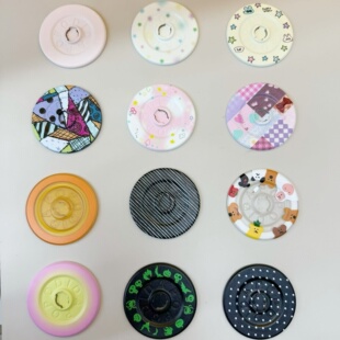 泡泡骚通用手机支架底座啪嗒磁吸支架底座适配popsockets印花底座