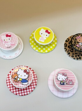 泡泡骚通用手机气囊支架啪嗒磁吸支架可伸缩适配popsockets-kitty