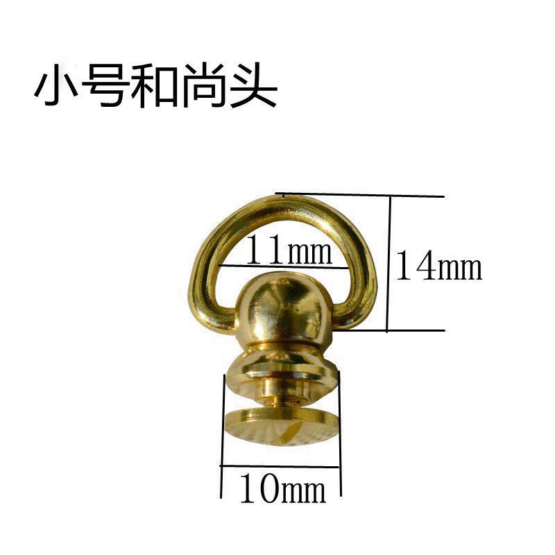 PURE BRASS ROTATING MONK HEAD RING MONK HEAD DIY BAGS HANDMADE LEATHER LEATHER HARDWARE ACCESSORIES