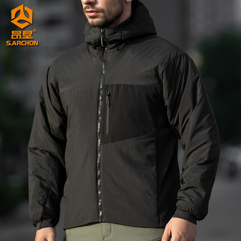 军迷秋冬战术棉服男户外保暖防泼水棉衣多功能轻量化迷彩连帽外套