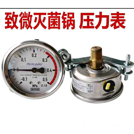 厦门致微灭菌器甬安0.31MPa安全阀威卡WIKA压力表-0.1～0.5MPa