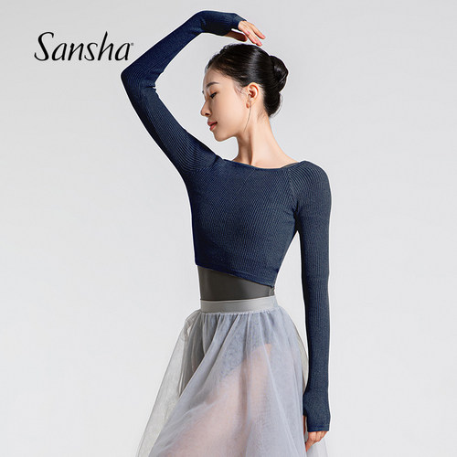 sansha三沙舞蹈保暖针织服上衣