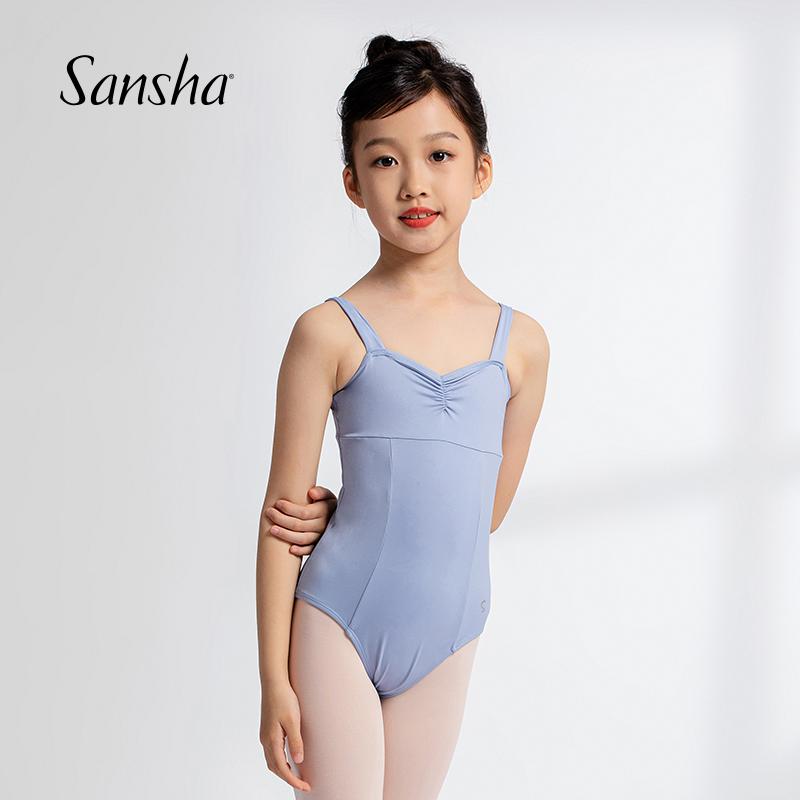 儿童柔软宽吊带舞蹈连体服三沙