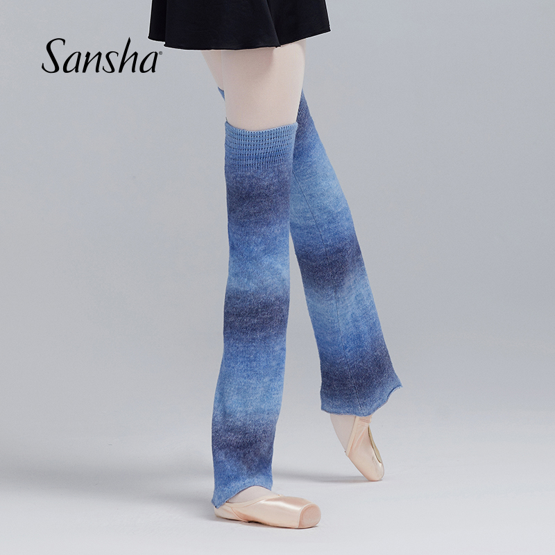 三沙漸變色針織護腿襪