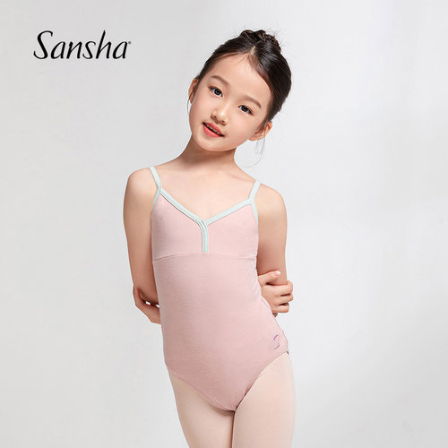 sansha三沙吊带儿童舞蹈连体服