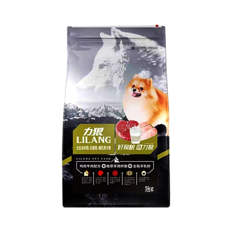 力狼狗粮5kg大包装鸡肉牛
