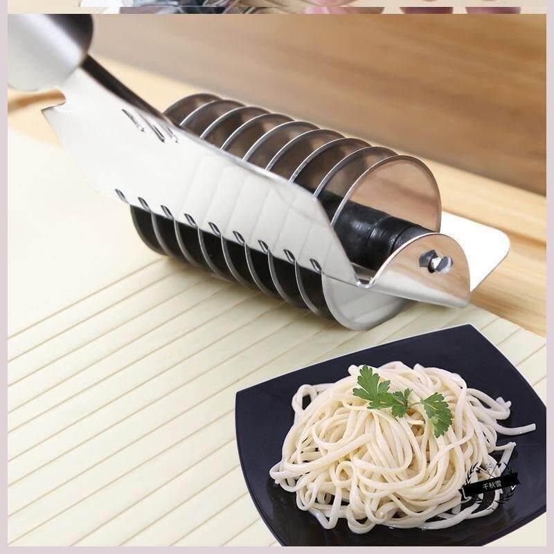 手擀面神器切面器手动切面条手工不锈钢面条刀滚轮刀金丝饼划丝刀