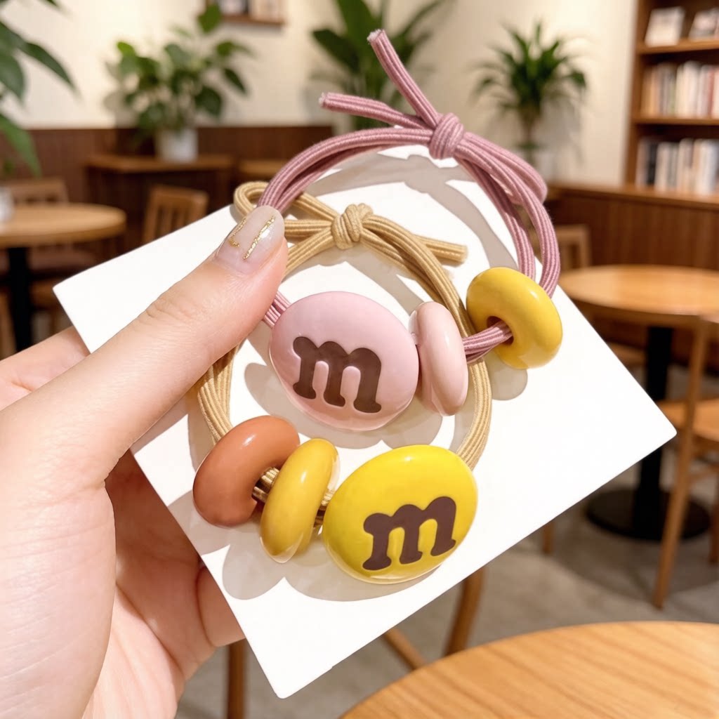 韩版可爱钻石方块扎头皮筋