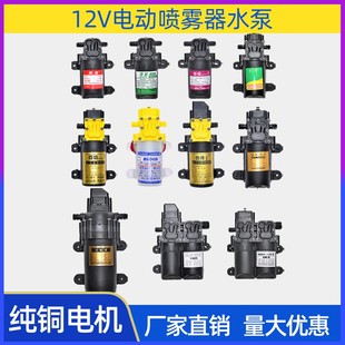 12V农用电动喷雾器水泵隔膜泵智能高压自吸泵大功率打药机马达