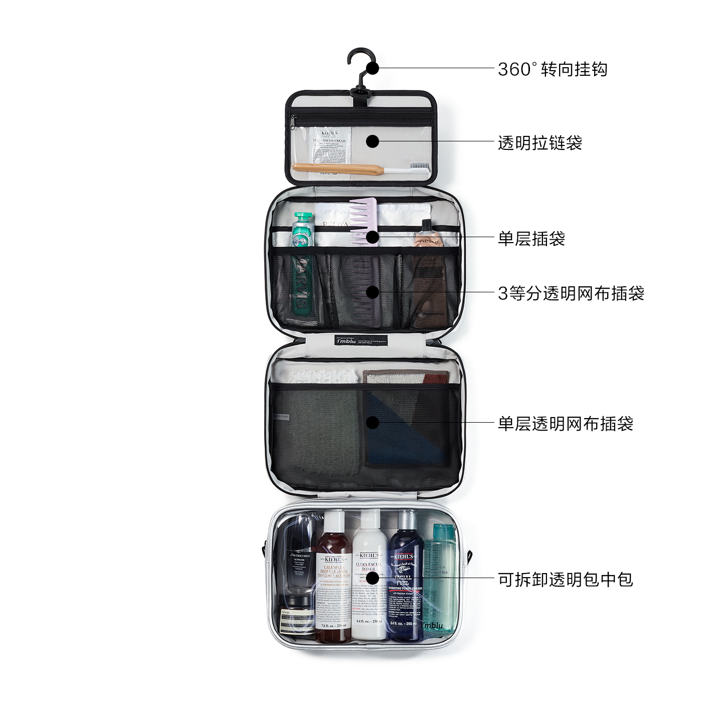 imblu大容量洗漱包防水化妆包