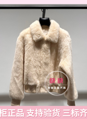 欧时力1SY404094F冬国内代购灰色防皮草外套皮毛气质百搭通勤