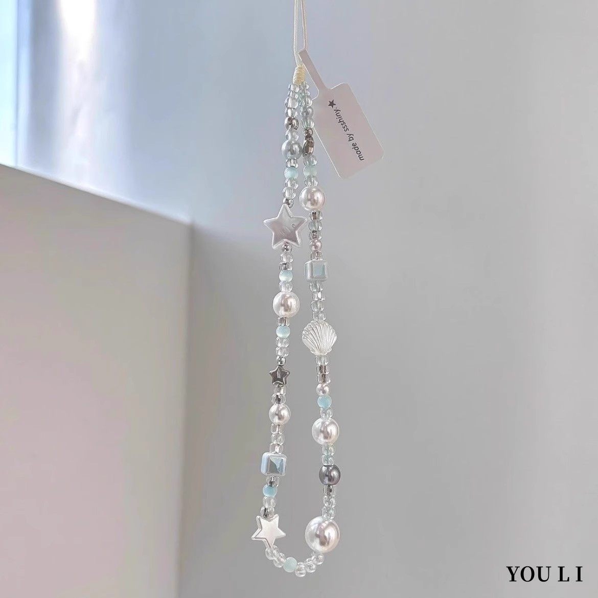 海盐贝壳星星手机链珠串挂饰手腕挂绳相机挂件高级感链条短款挂链