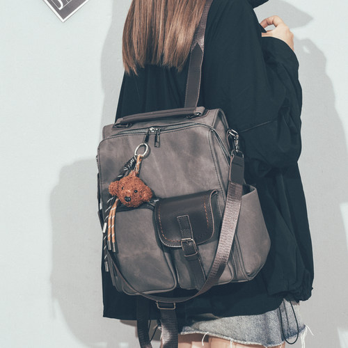 英伦复古双肩包女旅游通勤背包