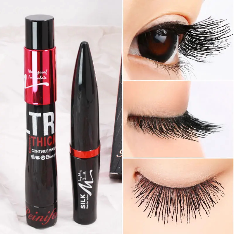 网红眼睫毛膏加长加密嫁接纤维防水汗不晕染浓密纤长自然卷翘眼妆