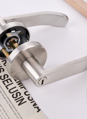 球形三杆304不锈钢锁球形锁卫生间房门锁家用通用三杆式执手门锁