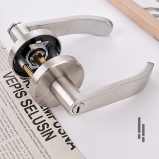 球形三杆304不锈钢锁球形锁卫生间房门锁家用通用三杆式执手门锁