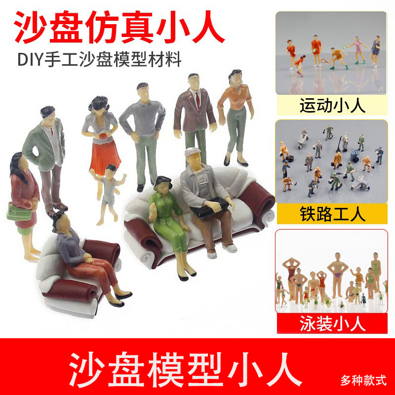 建筑沙盘模型材料仿真铁路工人