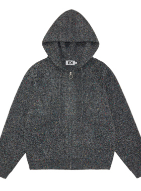 EK/EVILKNIGHT 秋冬新款2025毛织拉链开衫男女百搭休闲卫衣外套