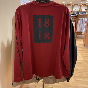 Brooks Brothers布克兄弟男士春夏印花长袖T恤速干宽松吸汗打底衫