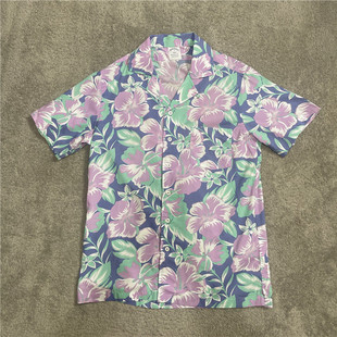 Brooks Brothers布克兄弟男士法式印花海边度假夏威夷风短袖衬衫