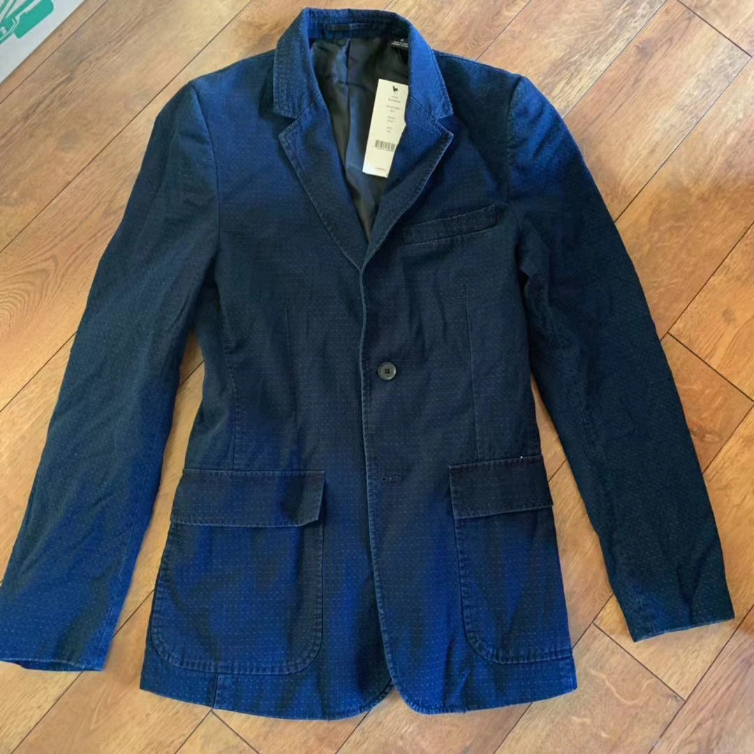 藏蓝色修身款小码单西装西服外套