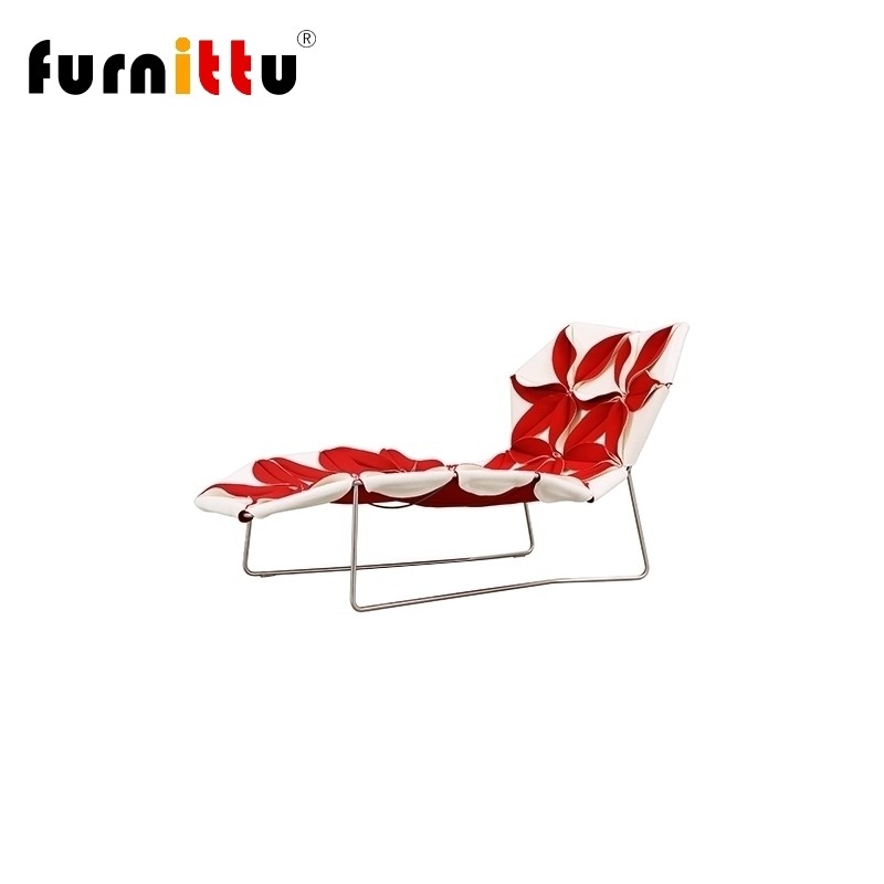 furnittu创意设计师家具 antibodi chair花瓣椅 进口布艺休闲躺椅 - 实物图