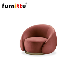 furnittu设计师家具 ghidini 北欧布艺休闲客厅Abraki armchair椅