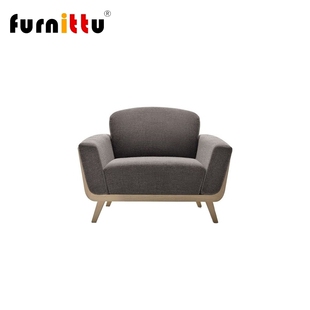 furnittu设计师家具 hamper seater sofa 休闲布艺多人位实木沙发
