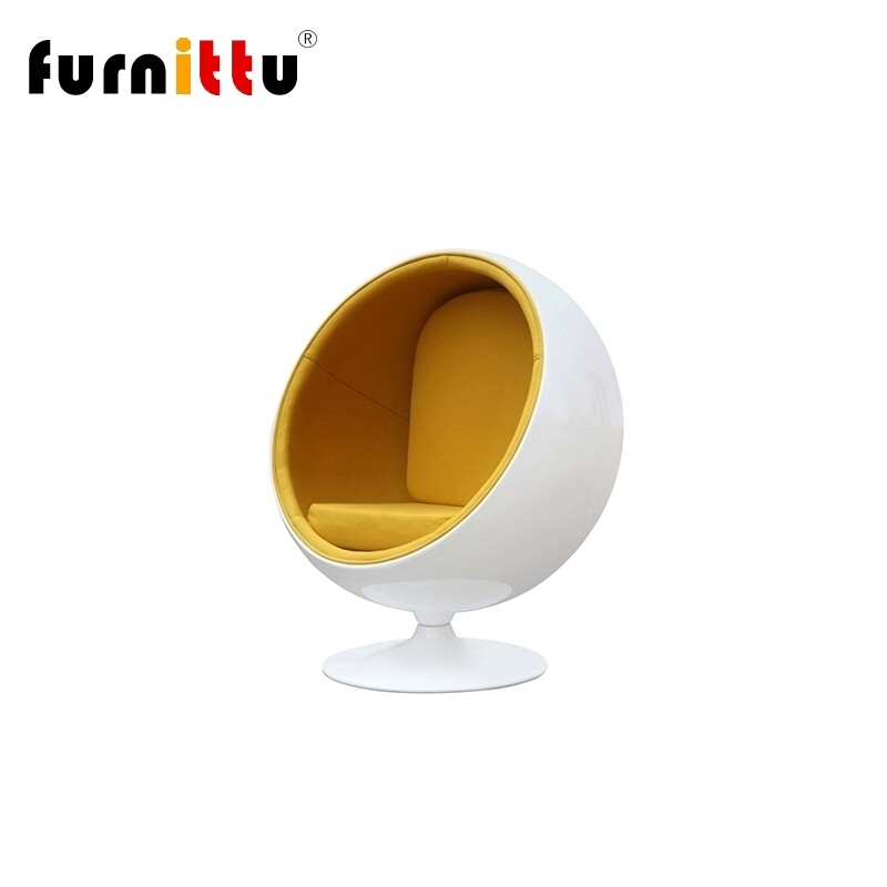furnittu经典设计师家具 ball chair 球椅玻璃钢造型太空铝皮球椅