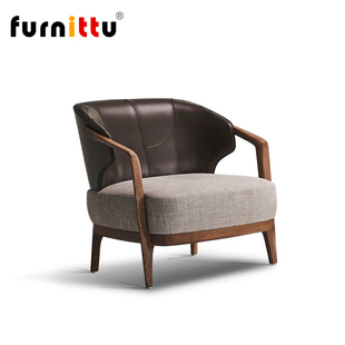 furnittu设计师家具设计别墅庭院 Sidney armchair休闲咖啡靠背椅