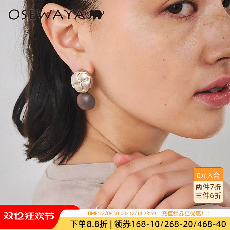 LIMITEDNUMBER复古纽扣耳环